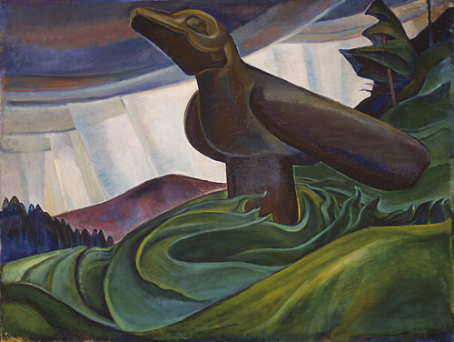 Swedish researchers determine ravens have planning abilities and consider the future. Painting by Emily Carr.